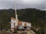 setting roof rafters