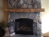 stone gas fireplace