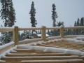 timber frame railing